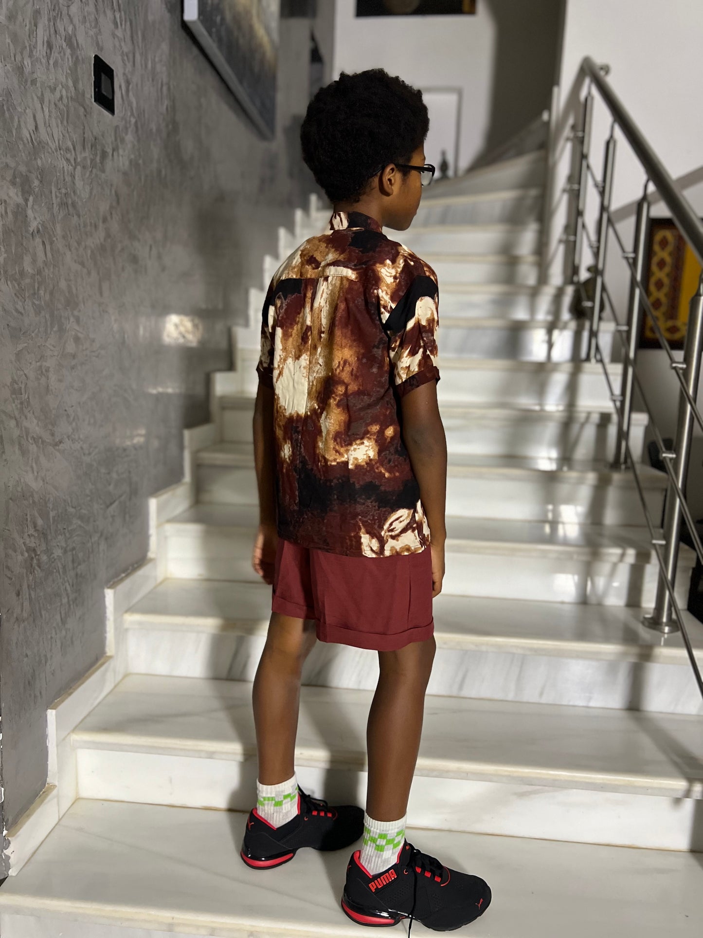 Burgundy shorts set (boys)