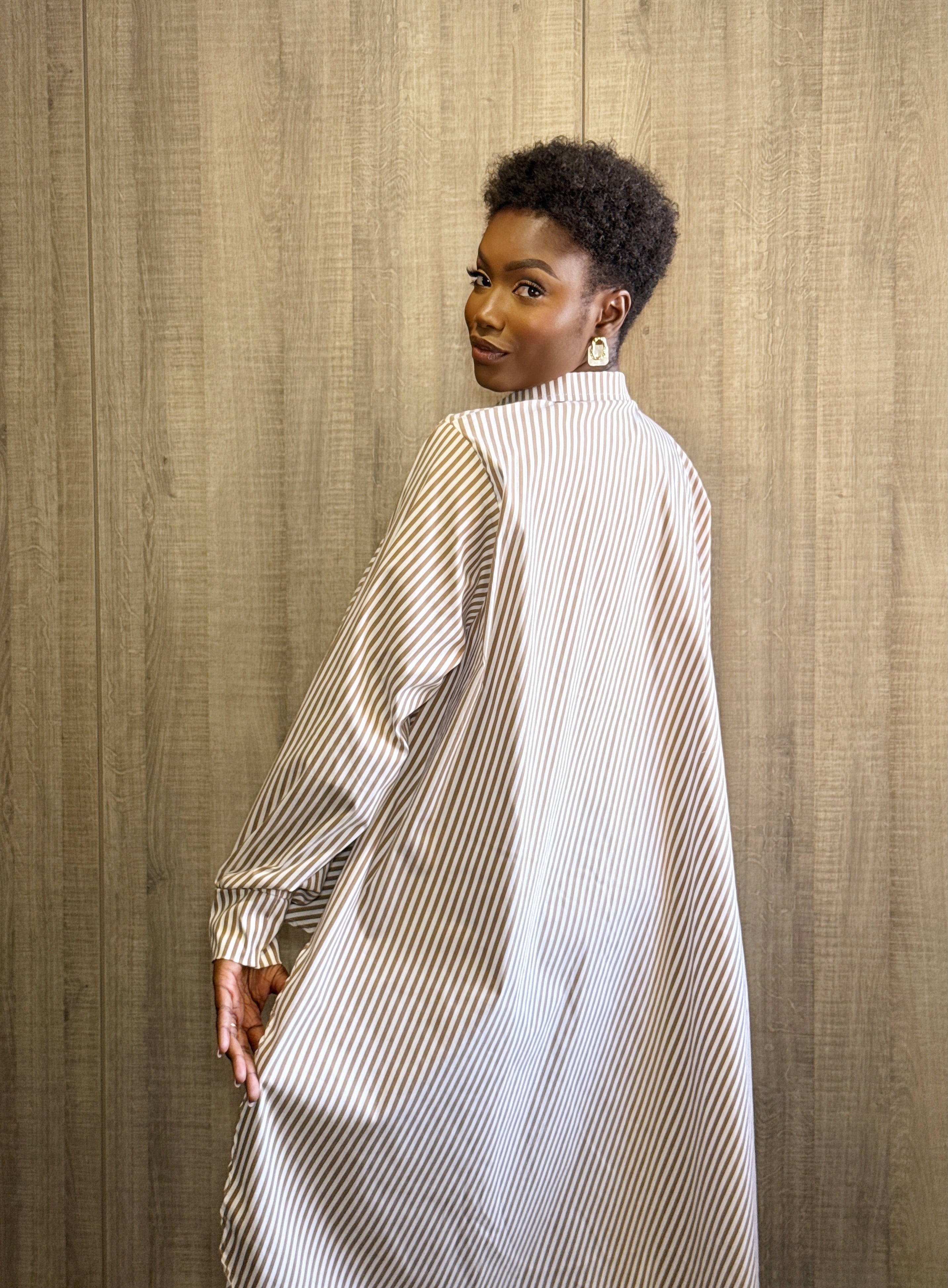 High low shirt Brown